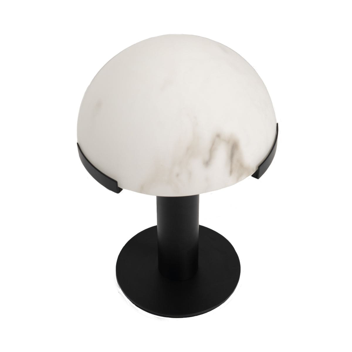 Black Copper and Dome Alabaster Table Lamp for Bedroom & Living Room | Casalola Lights - Lamps