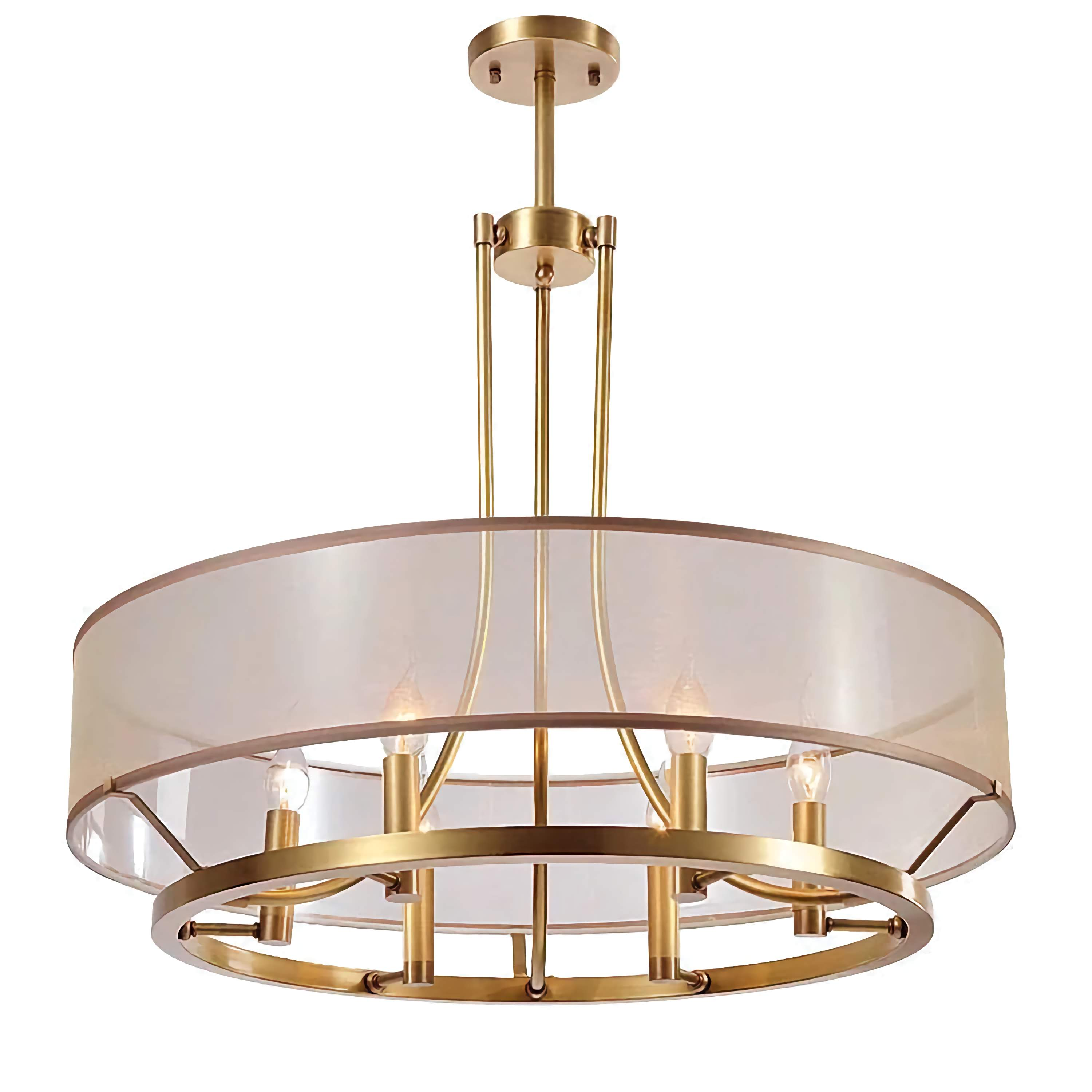 COPPER AND FABRIC SEMI-FLUSH MOUNT | DESIGN CLOPN110 - Semi-flush mounts