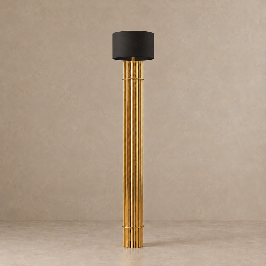 Copper Column Floor Lamp