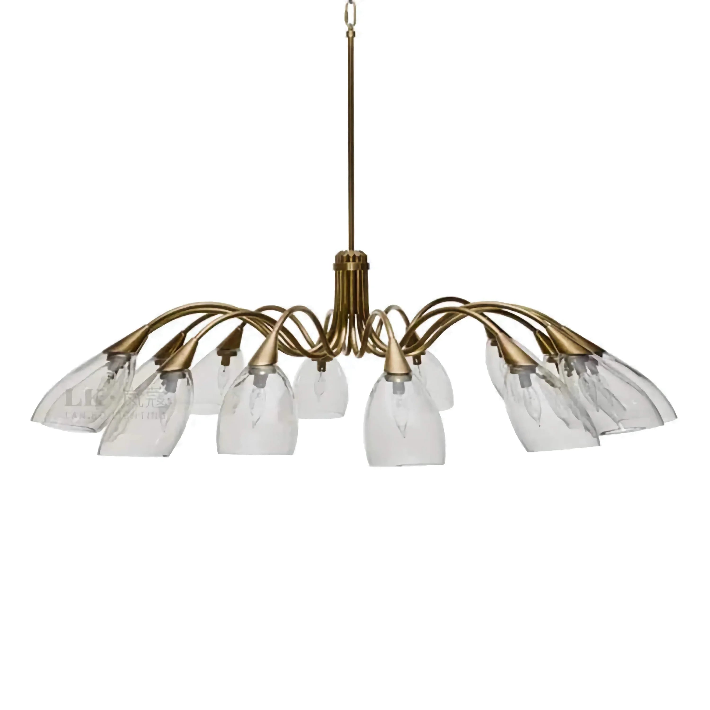 Luxury Brass Chandelier | Mid Century Modern for Dining Room Living