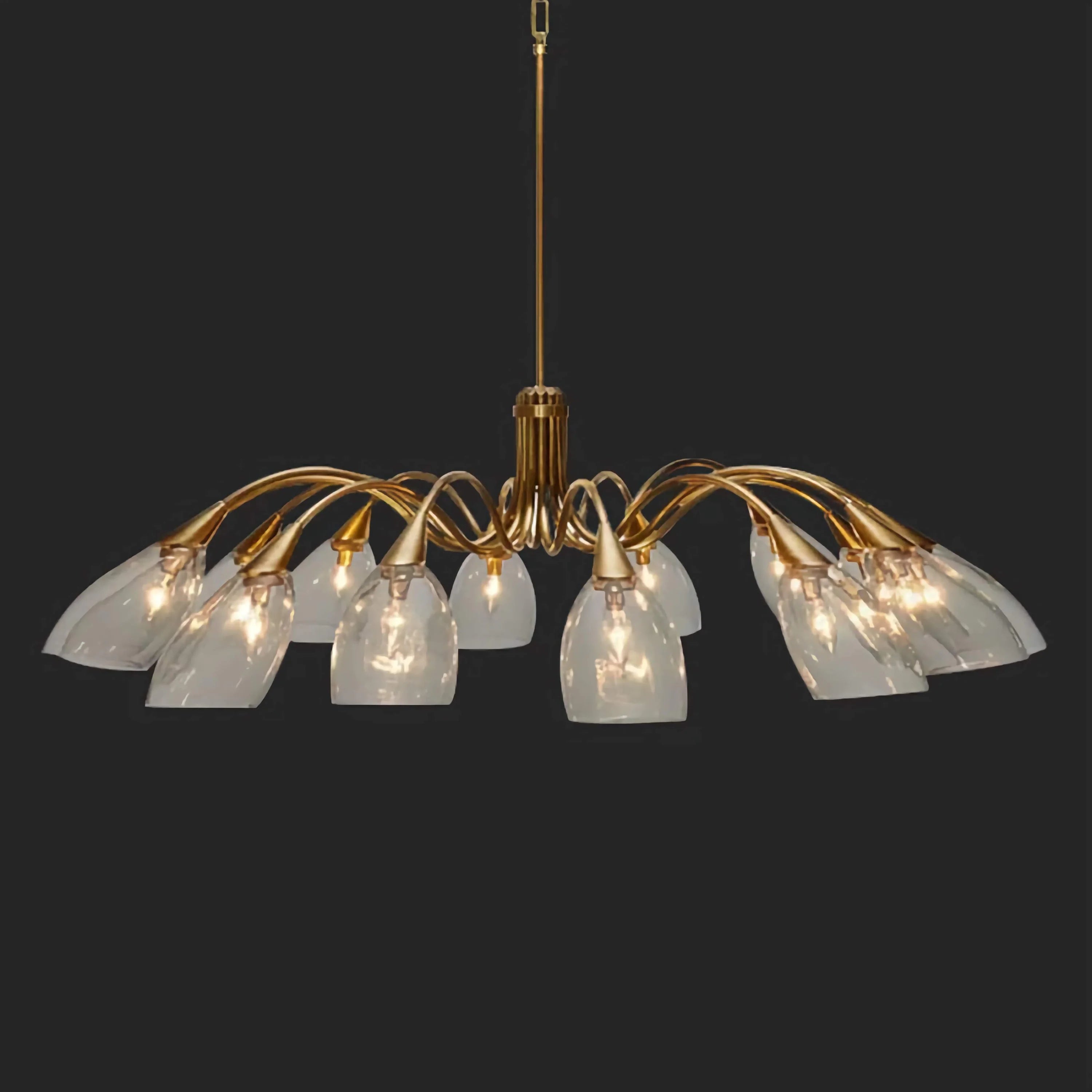Luxury Brass Chandelier | Mid Century Modern for Dining Room Living
