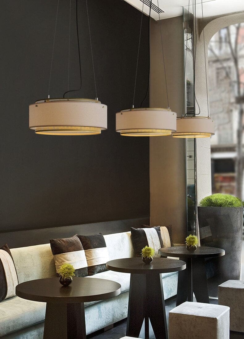 Round Ceiling Light Fixture | Modern Luxe Low Lamp | Casalola - Pendant Lamps