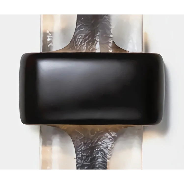 Black Glass and Copper Vertical Wall Light for Hallway & Living Room – Modern Sconce Casalolalights Luxury Lamps