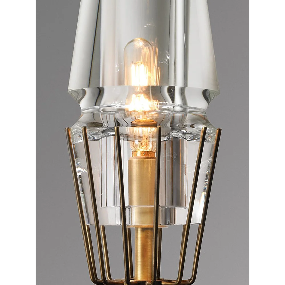Art Deco Crystal & Copper Wall Sconce – Luxury Candle Style Light for Hallway Bedroom
