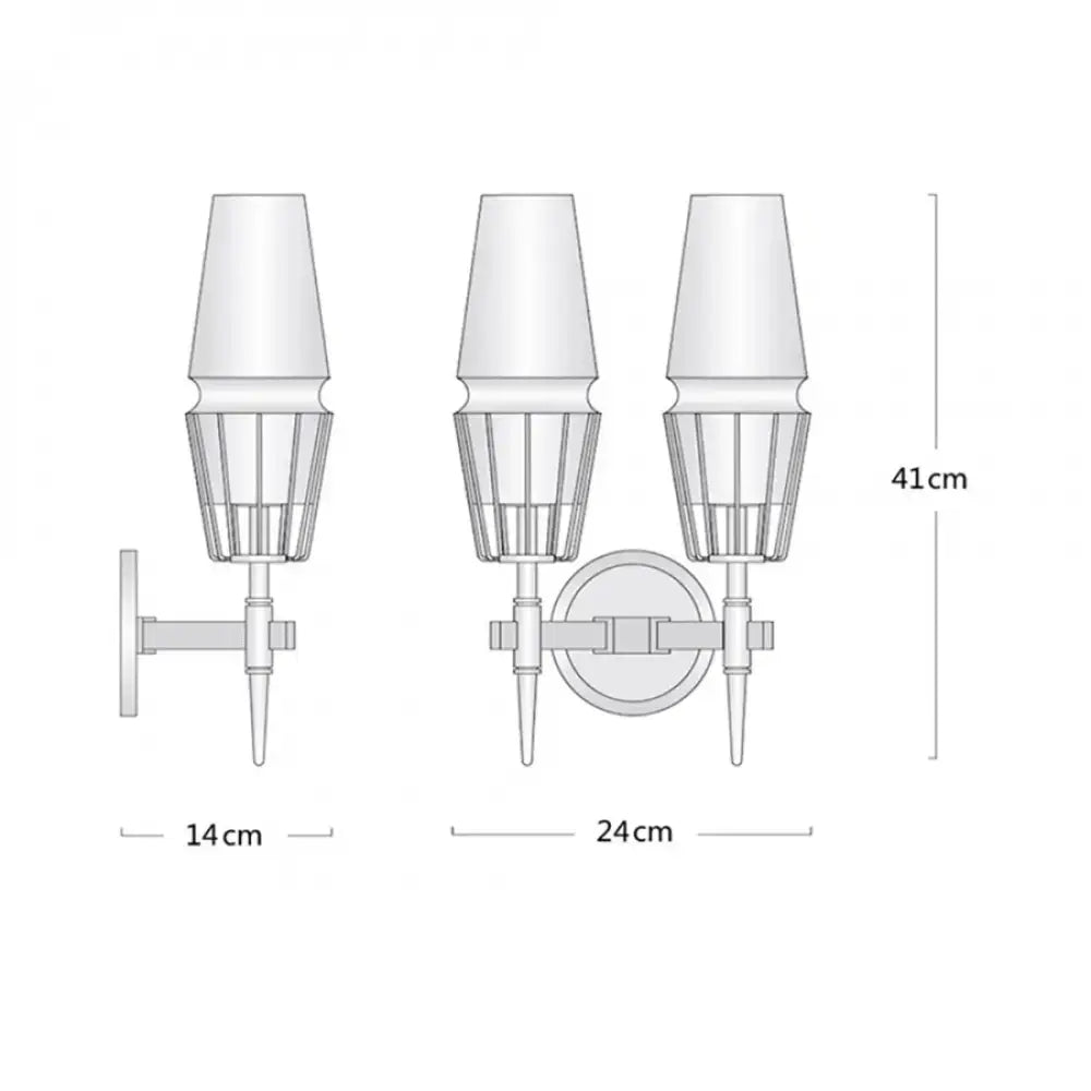 Art Deco Crystal & Copper Wall Sconce – Luxury Double Candle-style Light for Hallway Bedroom - Sconces