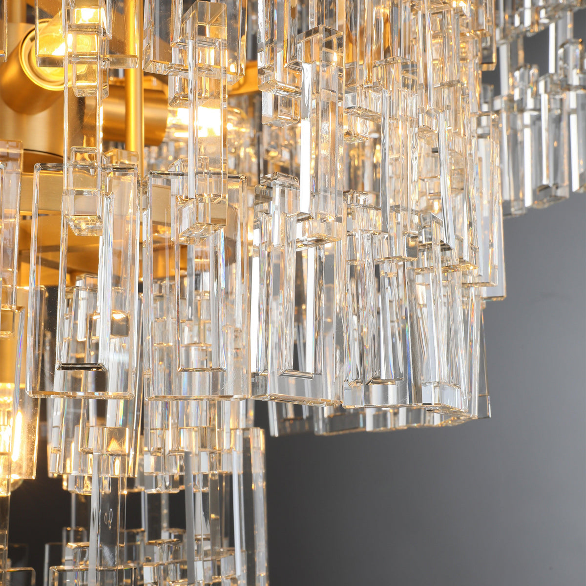 Round Crystal Drum Chandelier – Luxury Copper Led Modern Dining Light Casalolalights Luxury Lamps for Interior Designers
