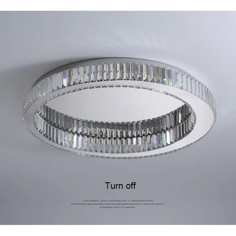 Crystal Flush Mount Ceiling Light for Bedroom or Living Room | Rings 16 to 24 Inch Built-in Led Casalola Lights Luxury