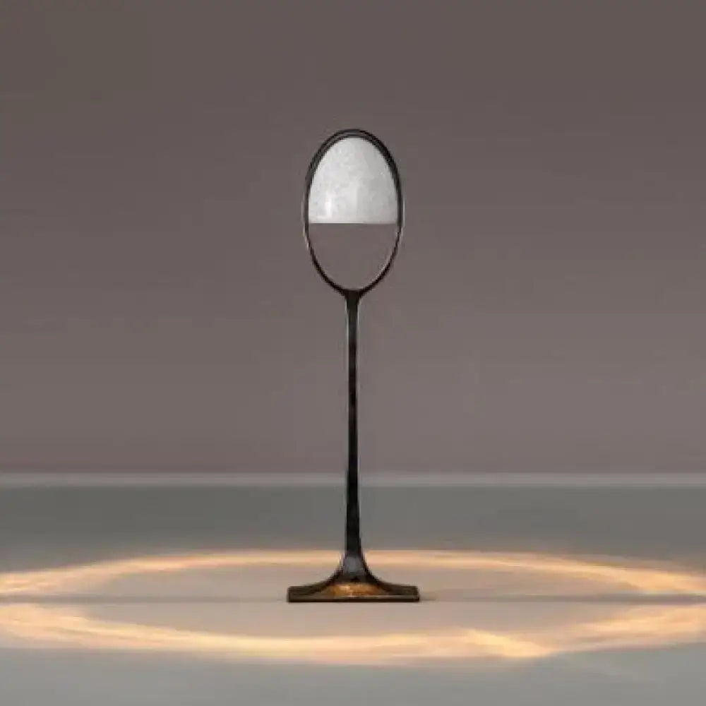 Sculptural Eggshell Floor Lamp – Artisan Brass Base | Modern Lighting - Cupola - Lamps