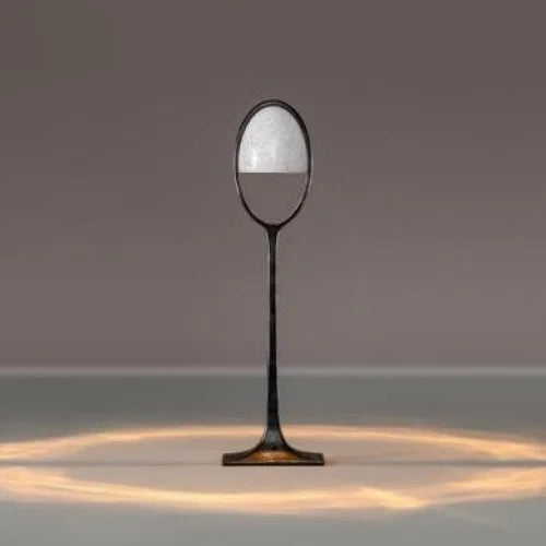 Sculptural Eggshell Floor Lamp – Artisan Brass Base | Modern Lighting Cupola