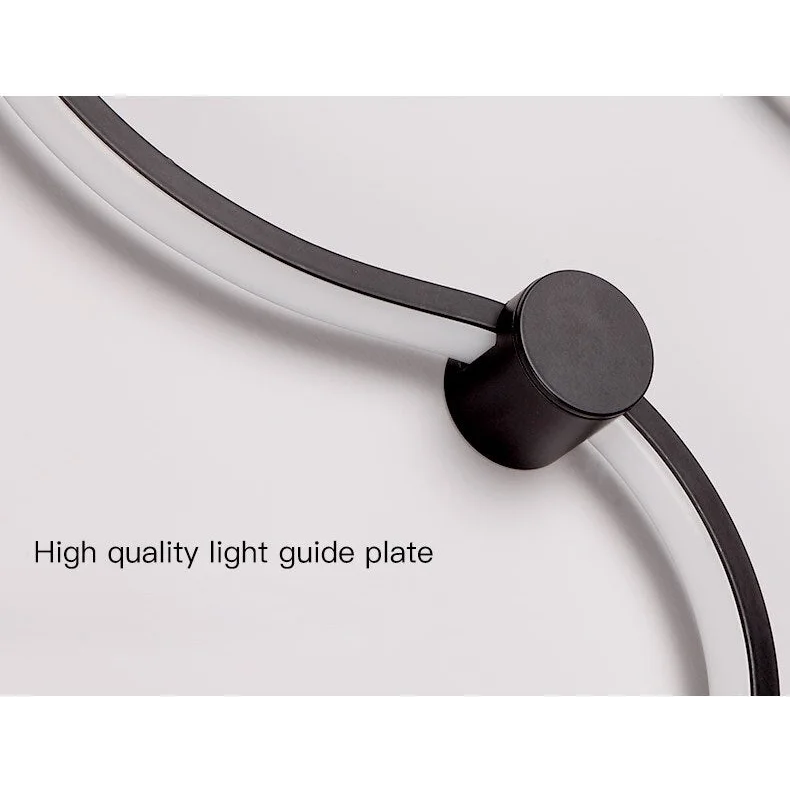 Curved Led Wall Lamp | Modern Linear Corridor Sconce Bronze or Chrome Hallway Stairway & Living Room Casalolalights