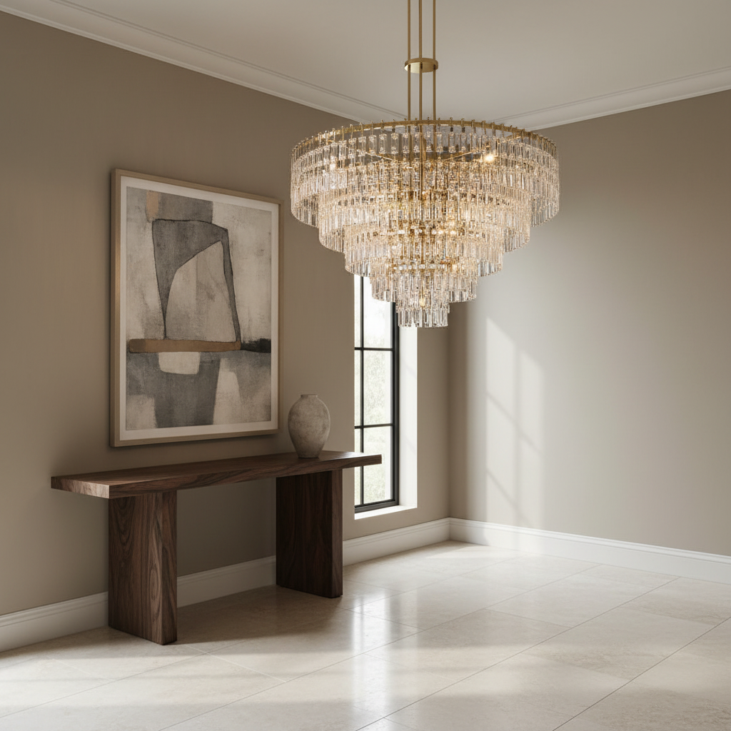 Tiered Crystal Chandelier Hand-cut K9 with Solid Brass Frame – Casalola Lights Casalolalights Luxury Lamps for Interior