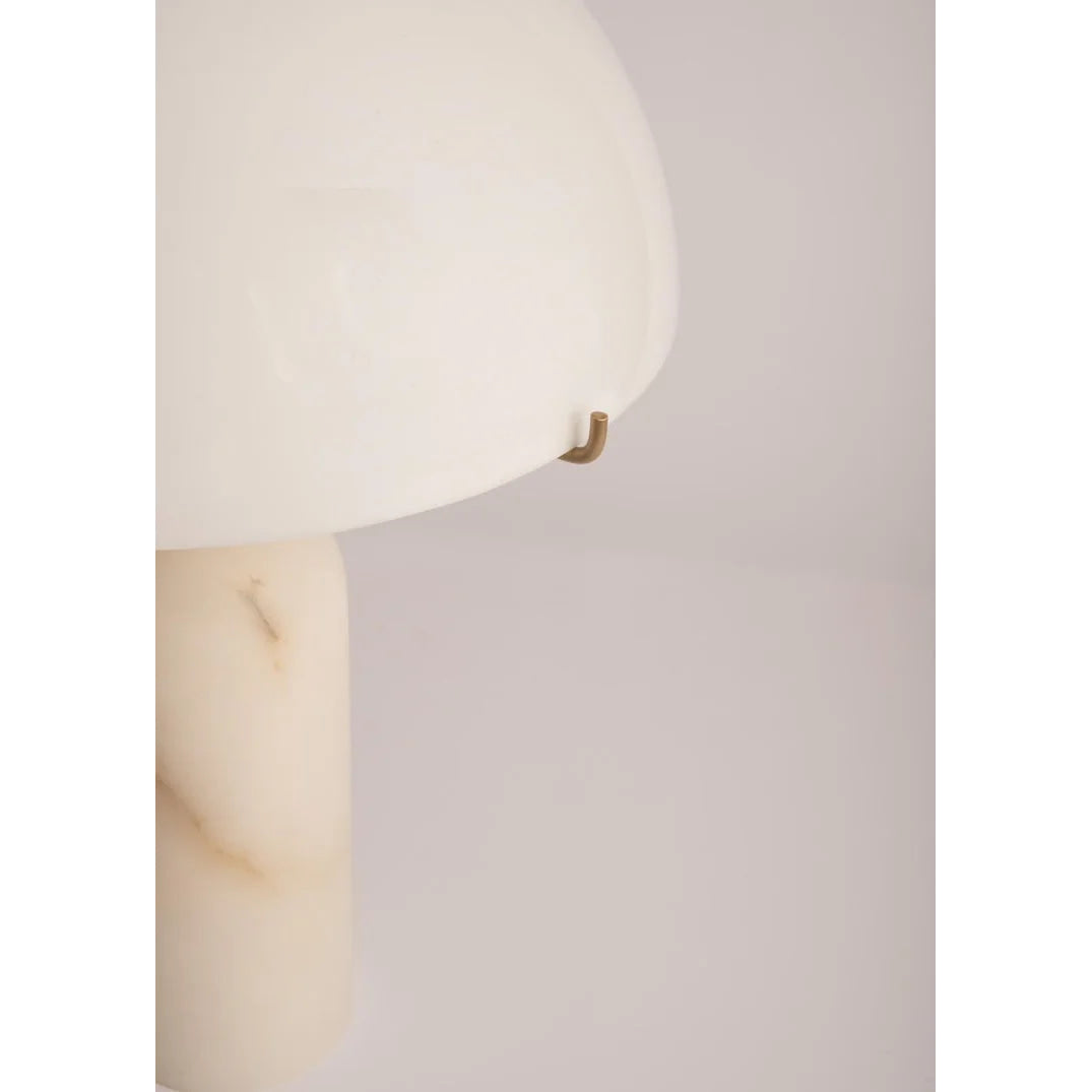 Modern Dome Table Lamp with Marble Base – Stylish Accent Light for Bedside Console or Living Room