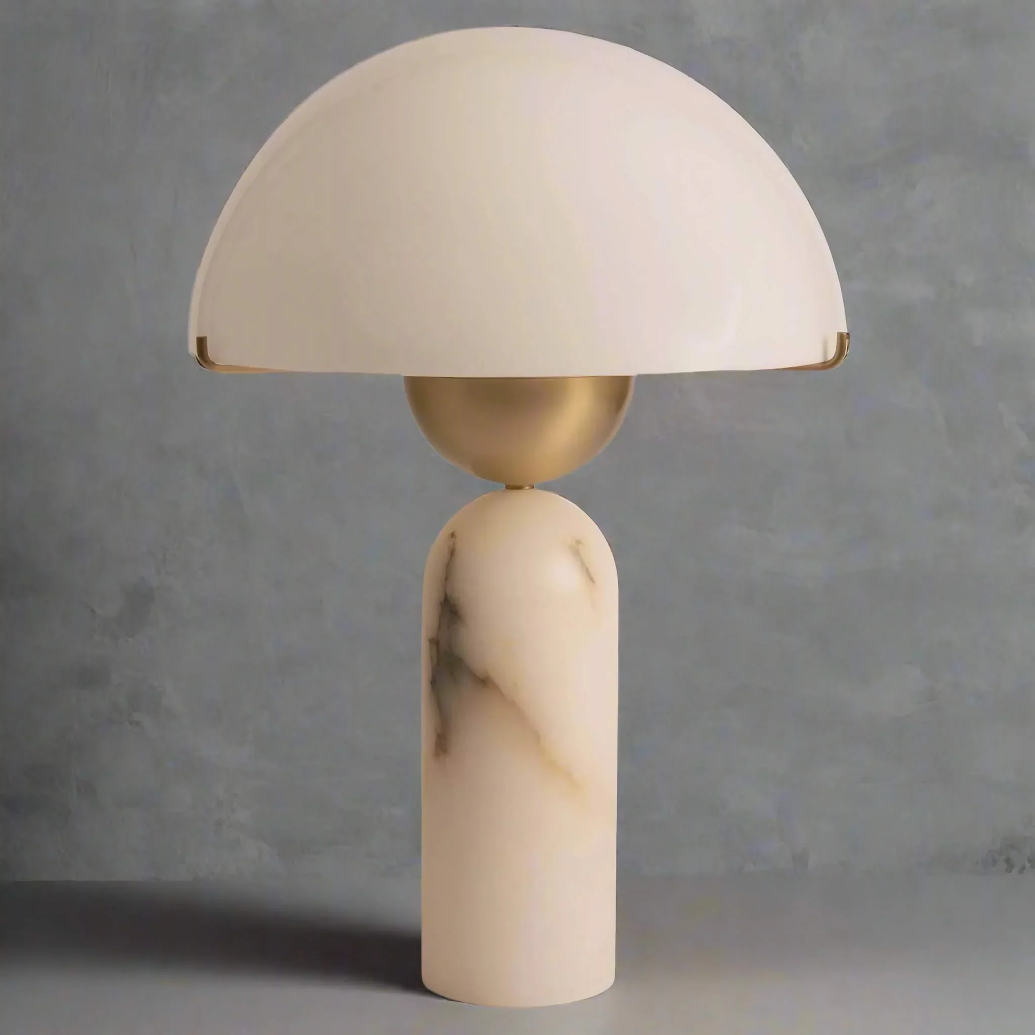 Modern Dome Table Lamp with Marble Base – Stylish Accent Light for Bedside Console or Living Room