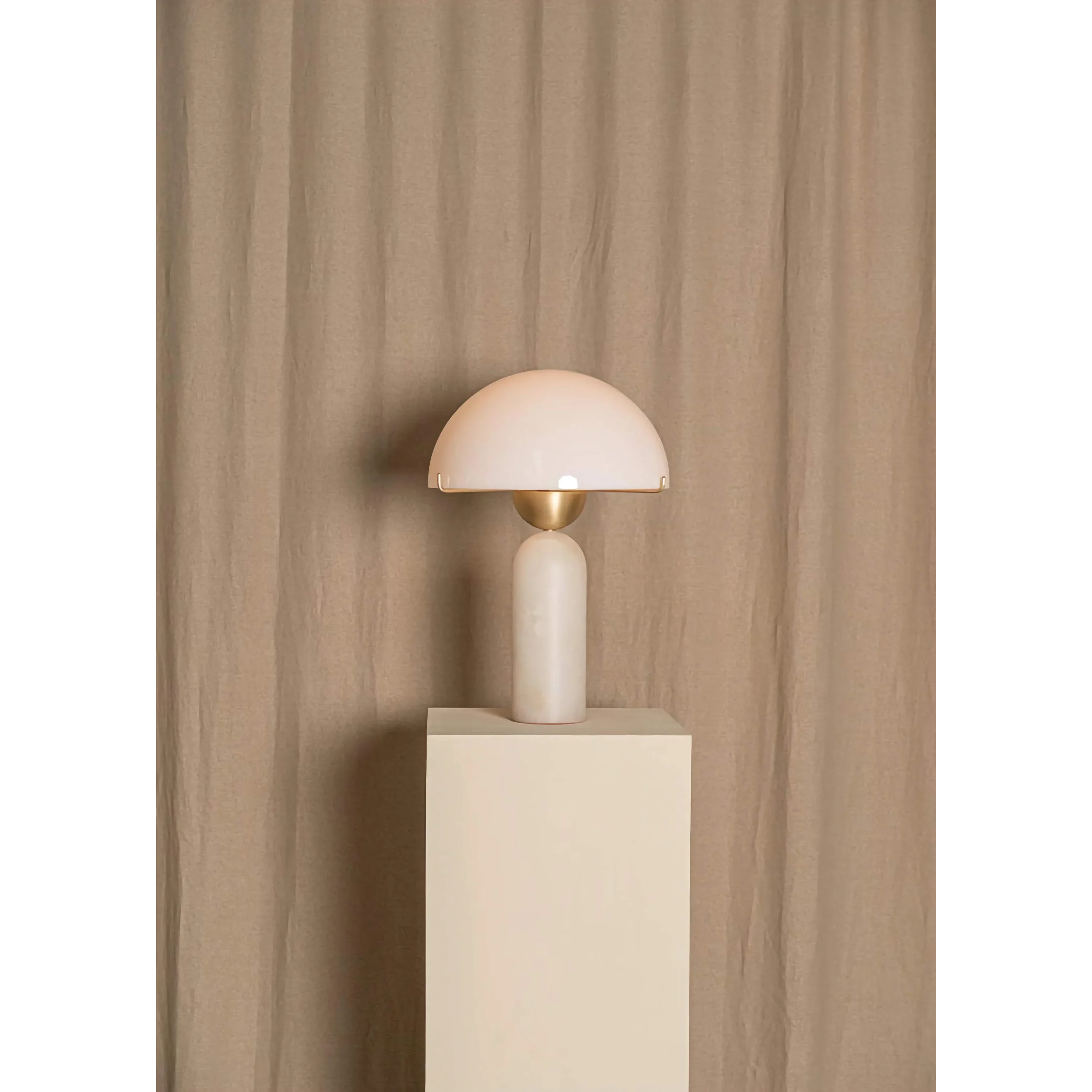 Modern Dome Table Lamp with Marble Base – Stylish Accent Light for Bedside Console or Living Room