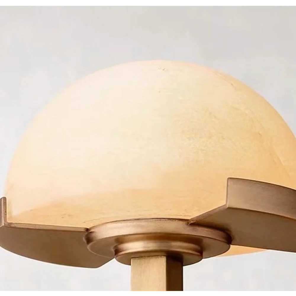 Luxury Double Alabaster & Brass Wall Sconce – Modern Designer Light Fixture