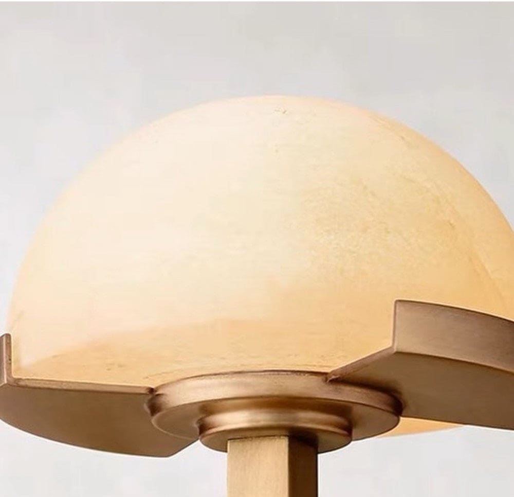 Luxury Double Alabaster & Brass Wall Sconce – Modern Designer Light Fixture - Sconces