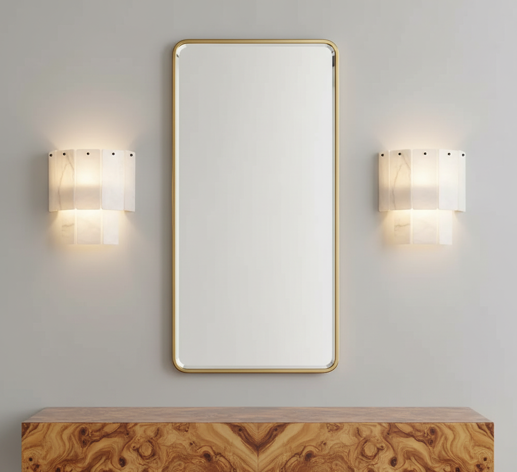 Layered Alabaster Wall Light for Hallway Living Room & Bedroom – Modern Sculptural Sconce Casalolalights Luxury Lamps