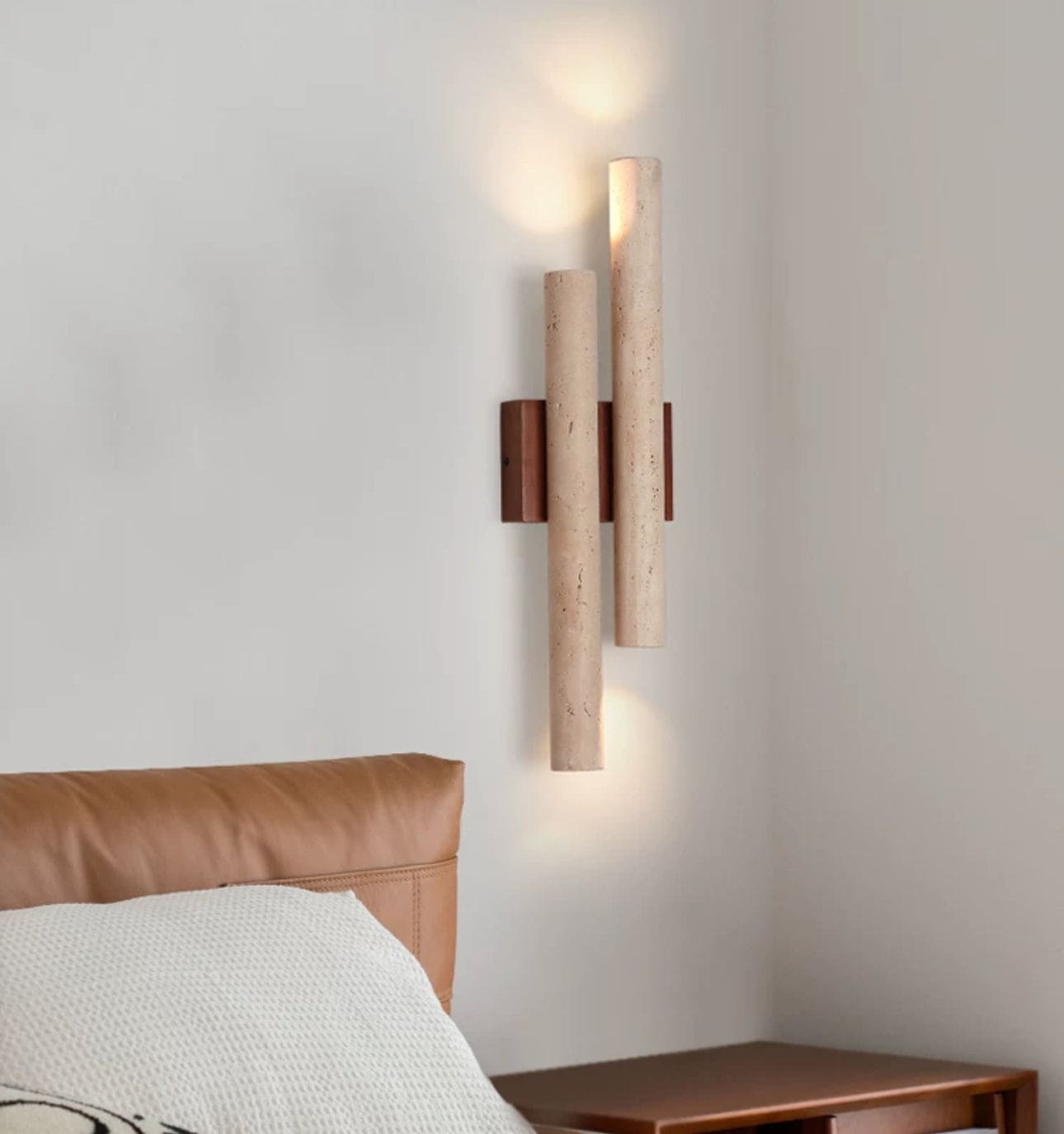 Double Marble Decorative Wall Lamps for Wabi-sabi Interiors - Sconces