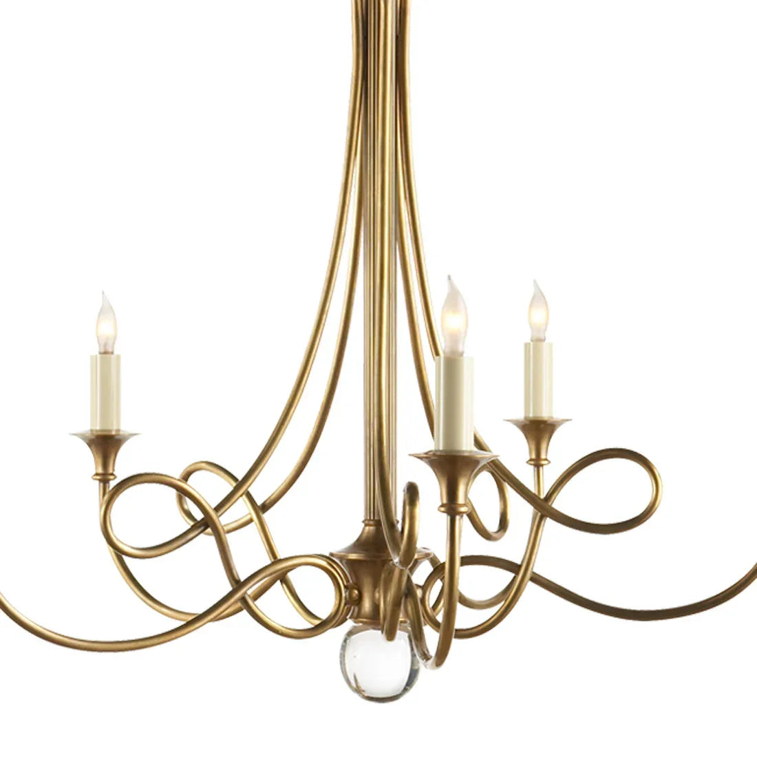 Vintage Gold 6-light Chandelier Traditional Candle-style Hanging Light Fixture for Dining Room or Entryway