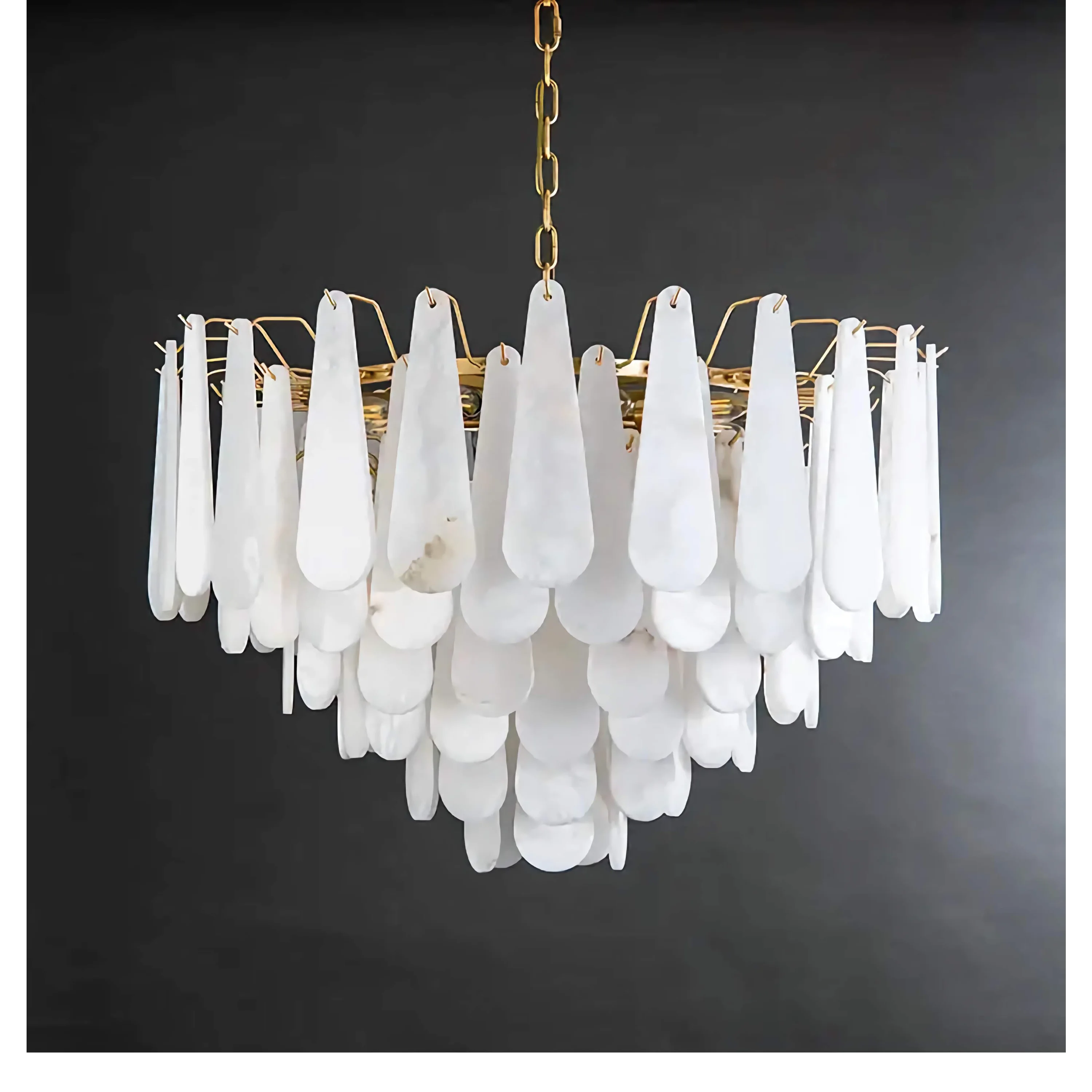 Teardrop Alabaster Chandelier for Living Room | Luxury Contemporary Interiors | Casalola Lights