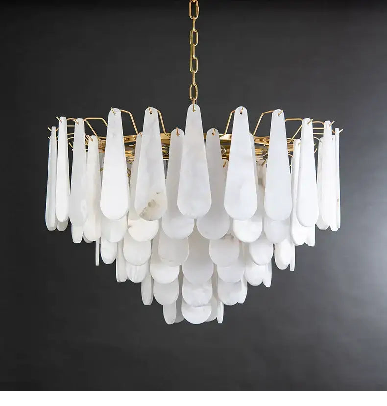 Teardrop Alabaster Chandelier for Living Room | Luxury Contemporary Interiors | Casalola Lights - Chandeliers