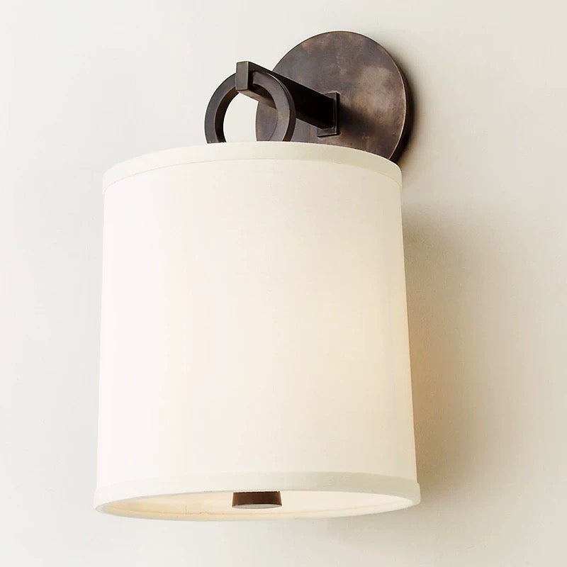 Copper Wall Sconce with Fabric Shade – Casalola Bedroom Hallway & Living Room Light Casalolalights Luxury Lamps