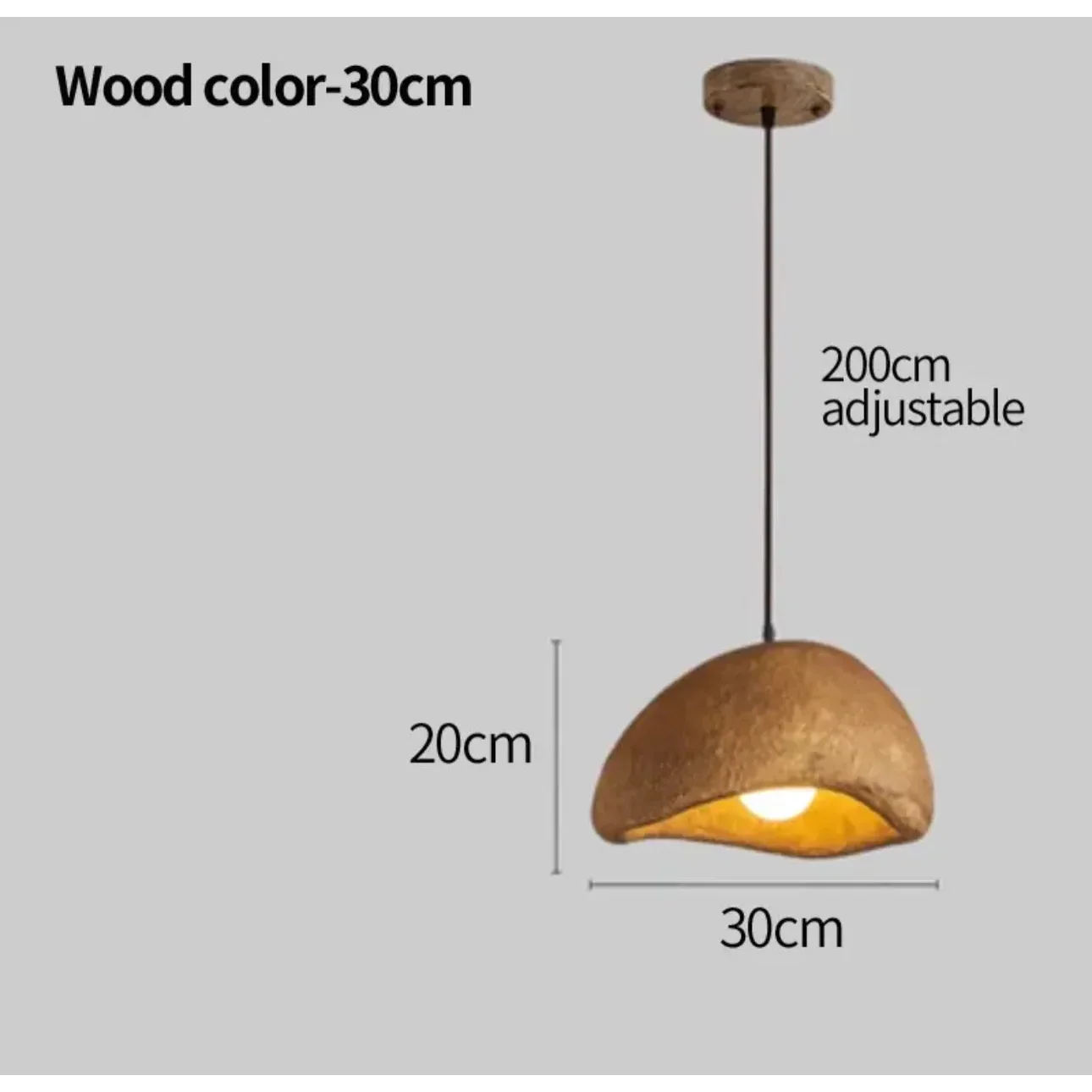 Wabi-sabi Pendant Light | Earth-tone Japandi Hanging Lamp for Kitchen Dining & Bedroom Minimalist E27 Casalolalights