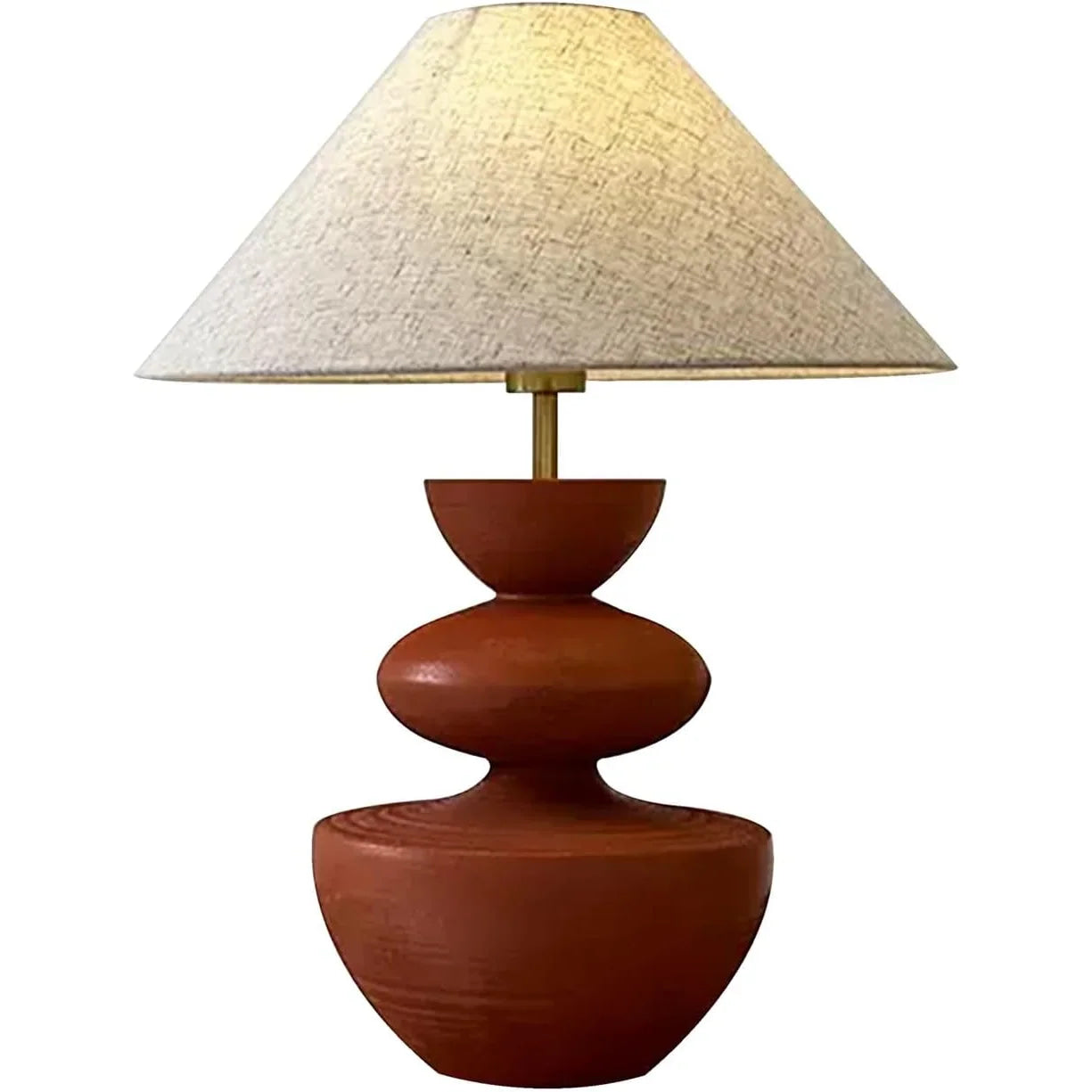 Earth Tones Ceramic Painted Table Lamp | Unique Lighting