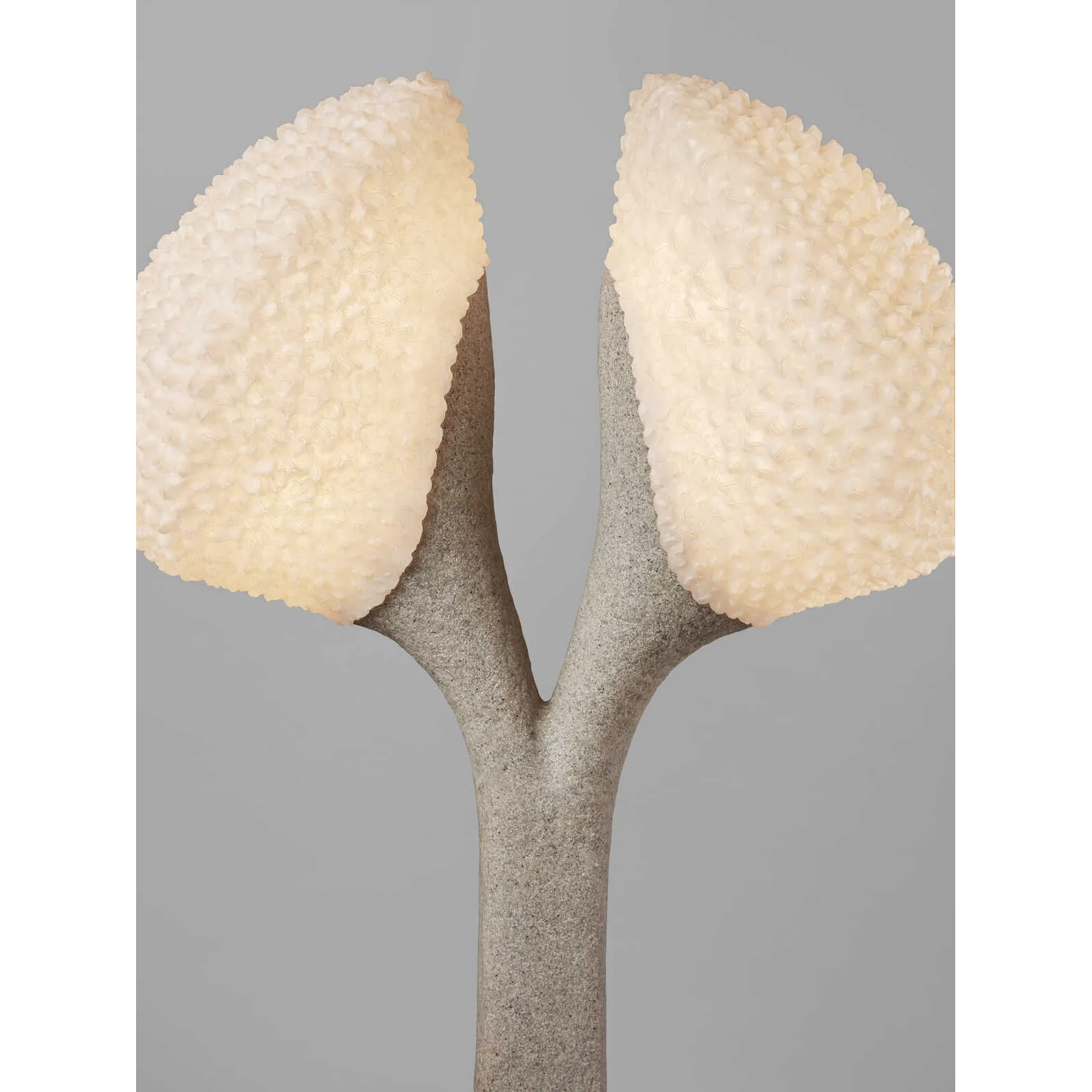 Sculptural Concrete Floor Lamp | Modern Artisanal Lighting Double Head