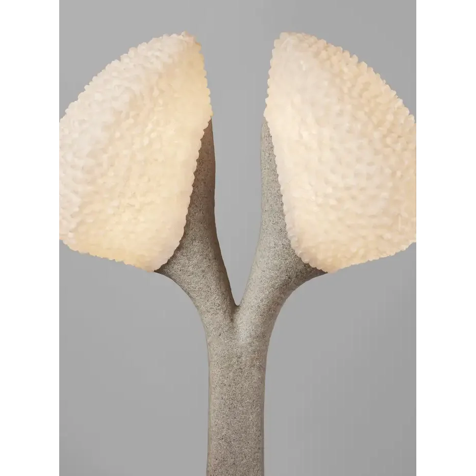 Sculptural Concrete Floor Lamp | Modern Artisanal Lighting Double Head