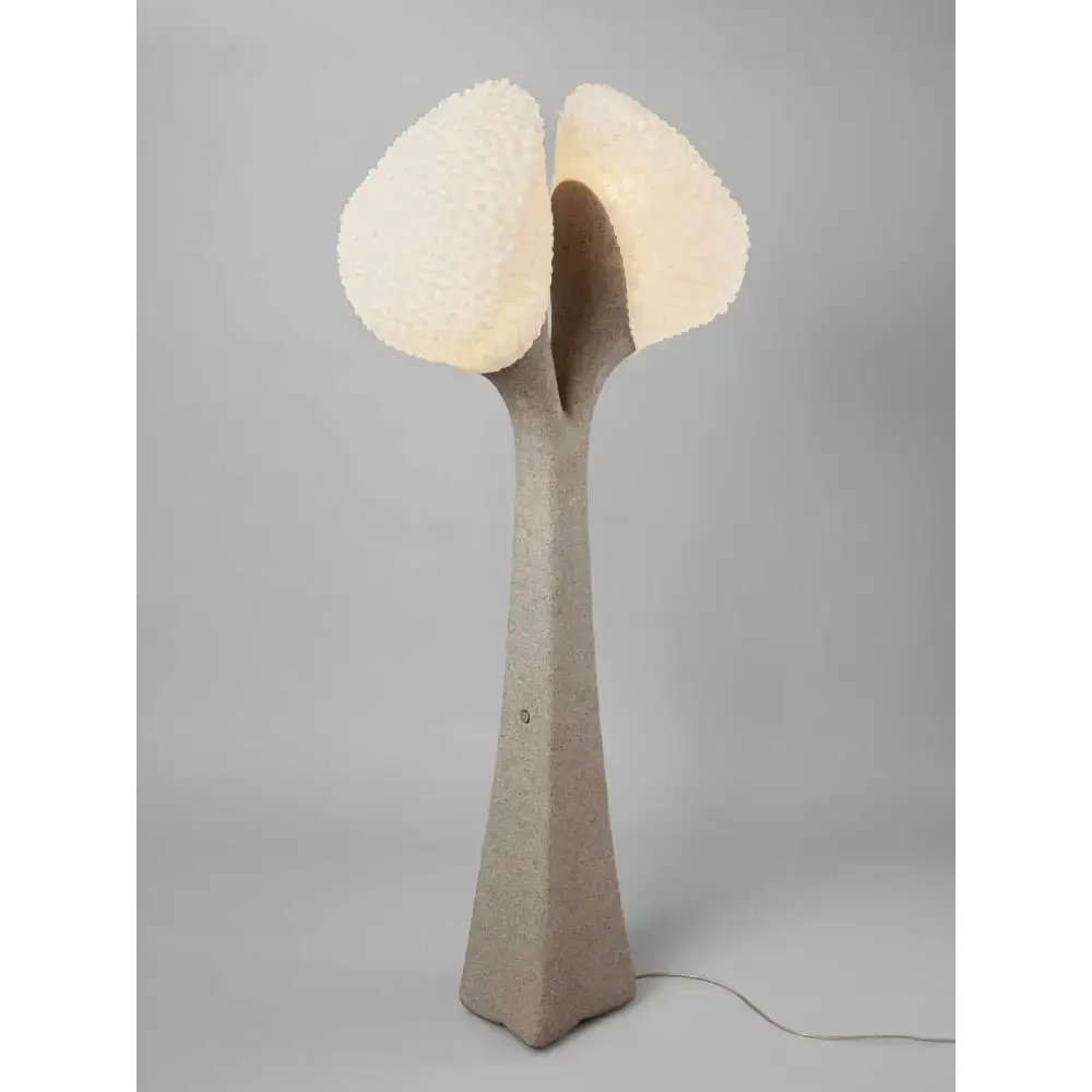 Sculptural Concrete Floor Lamp | Modern Artisanal Lighting - Double Head - Lamps