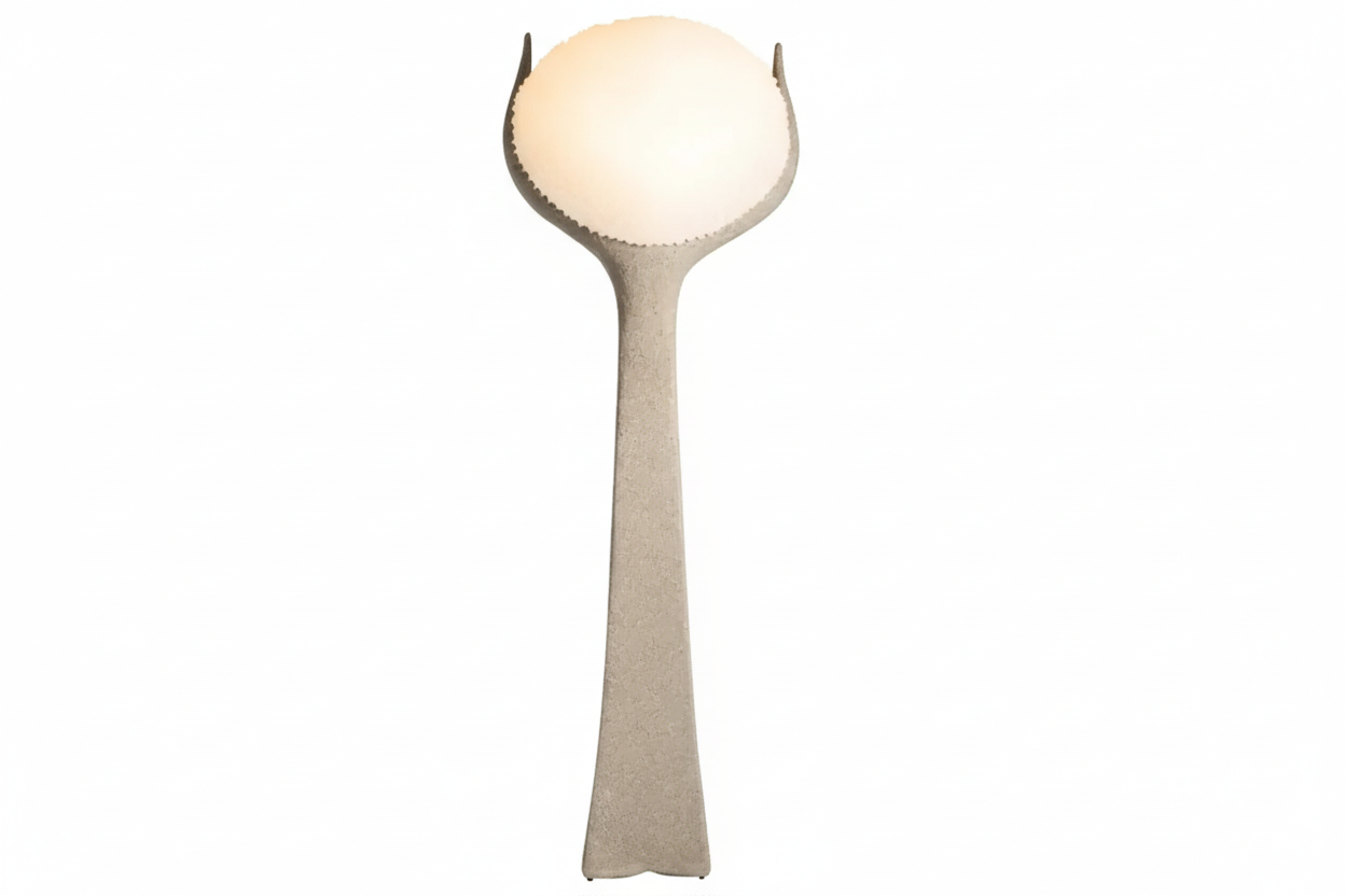 Sculptural Concrete Floor Lamp | Modern Artisanal Lighting - Soma Casalolalights Luxury Lamps for Interior Designers