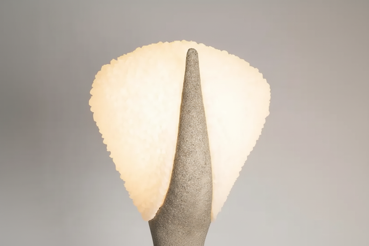 Sculptural Concrete Floor Lamp | Modern Artisanal Lighting - Soma Casalolalights Luxury Lamps for Interior Designers