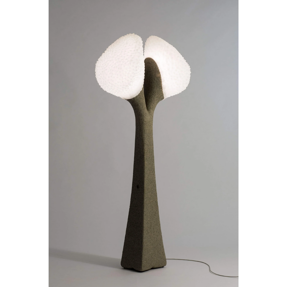 Dark Double Glass Sculpture Floor Lamp | 173cm Tall Wide 79cm Art Light Warm Glow Gallery Interior Casalola Lights