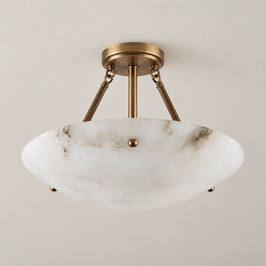 Alabaster Semi-Flush