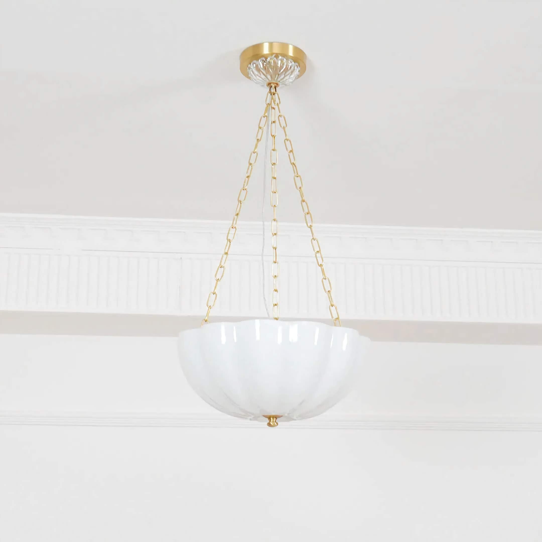 FROSTED GLASS BOWL CHANDELIER | CLVBG021
