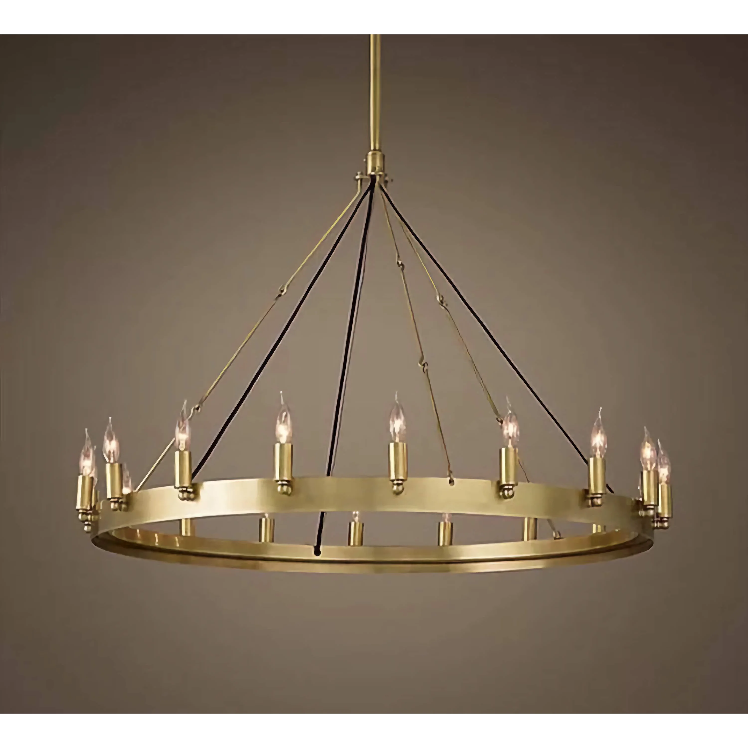 Brass Ring Antique Chandelier for Dining Room | Casalola Lights