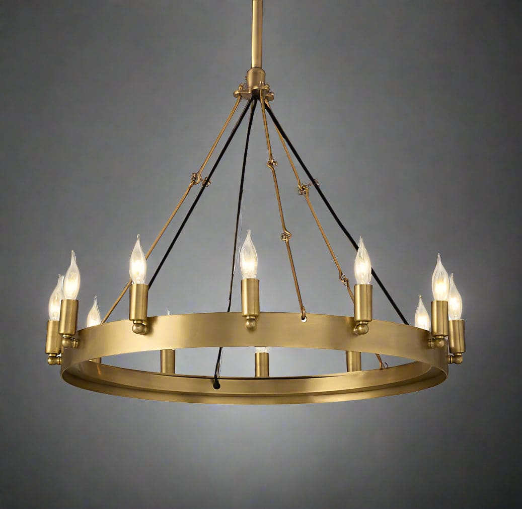 Brass Ring Antique Chandelier for Dining Room | Casalola Lights - Chandeliers