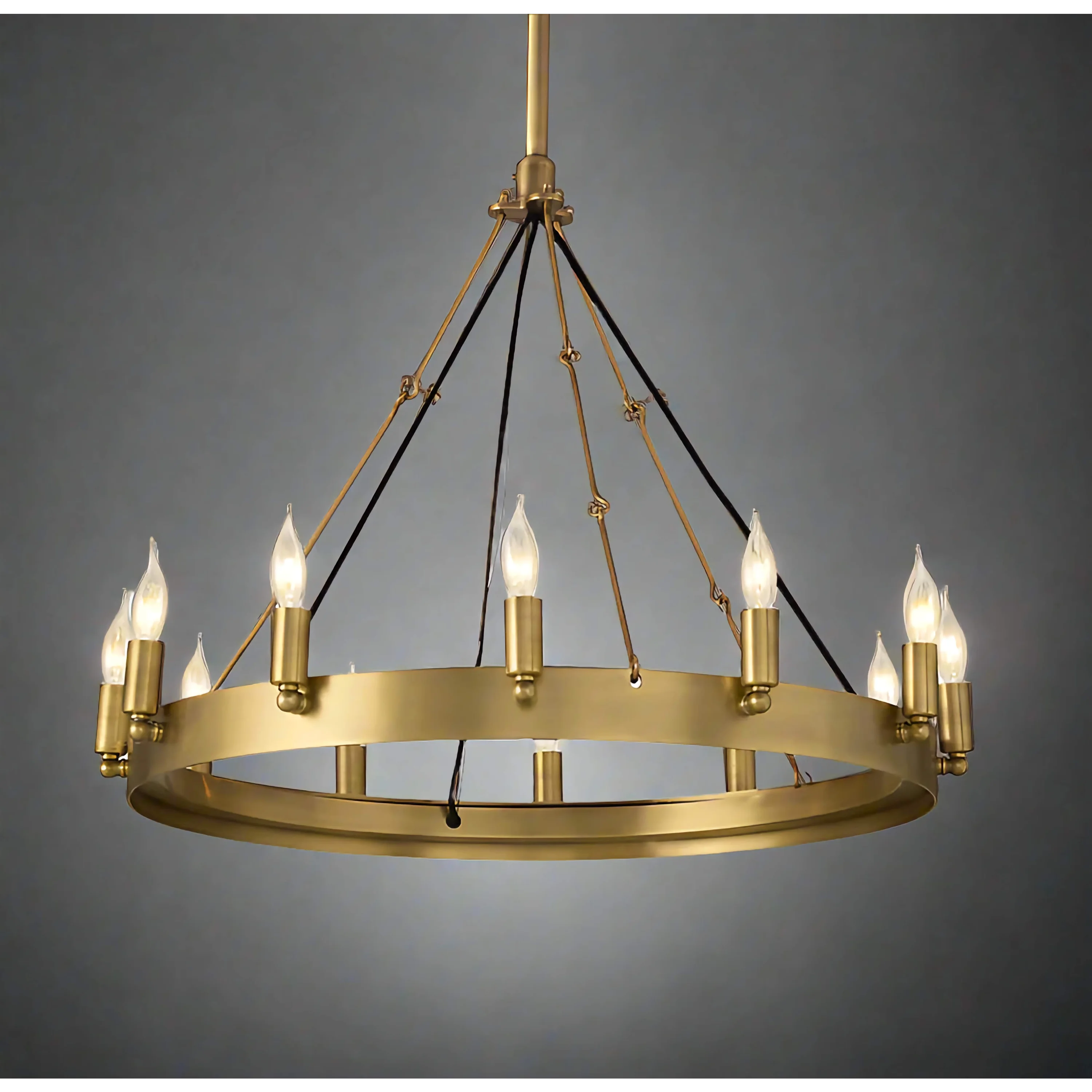 Brass Ring Antique Chandelier for Dining Room | Casalola Lights