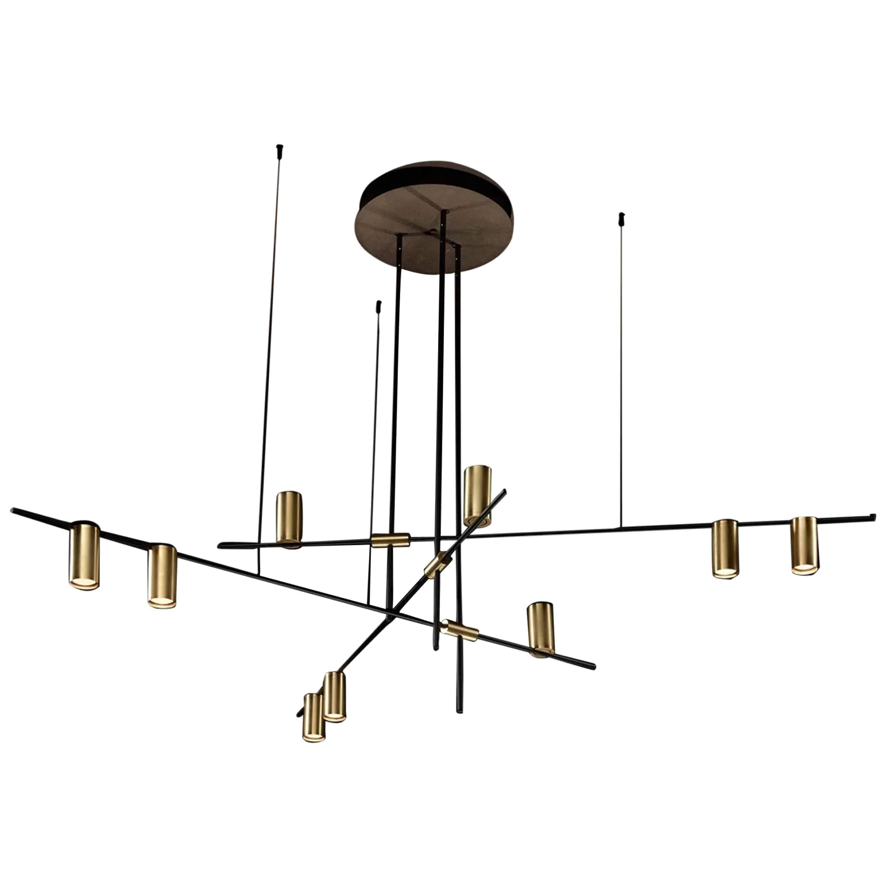 Modern Led Track Lighting Chandelier | Geometric Light for Living Room | Casalola
