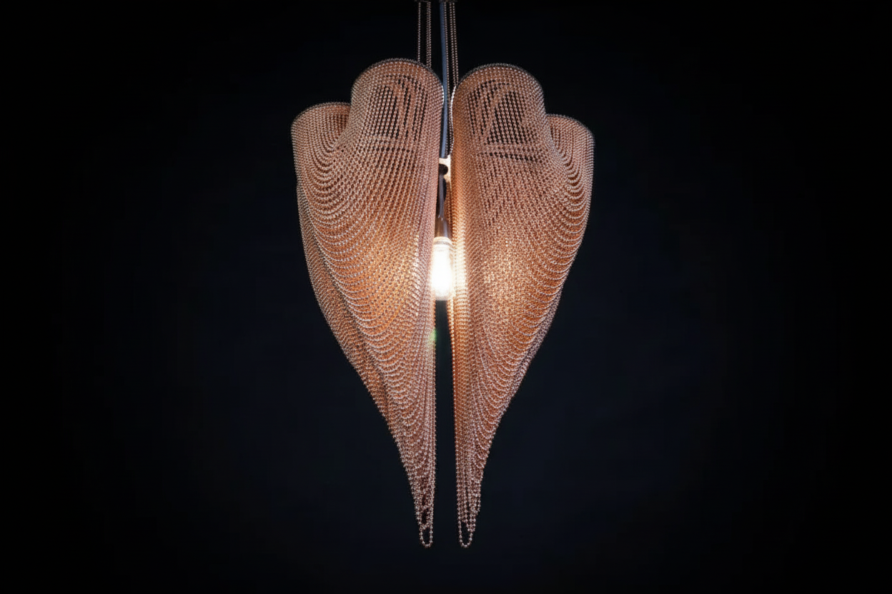 Luxury Beads Clover Mesh Pendant Light | Modern Statement Ceiling Lamp for Living Room & Dining Casalolalights Luxury