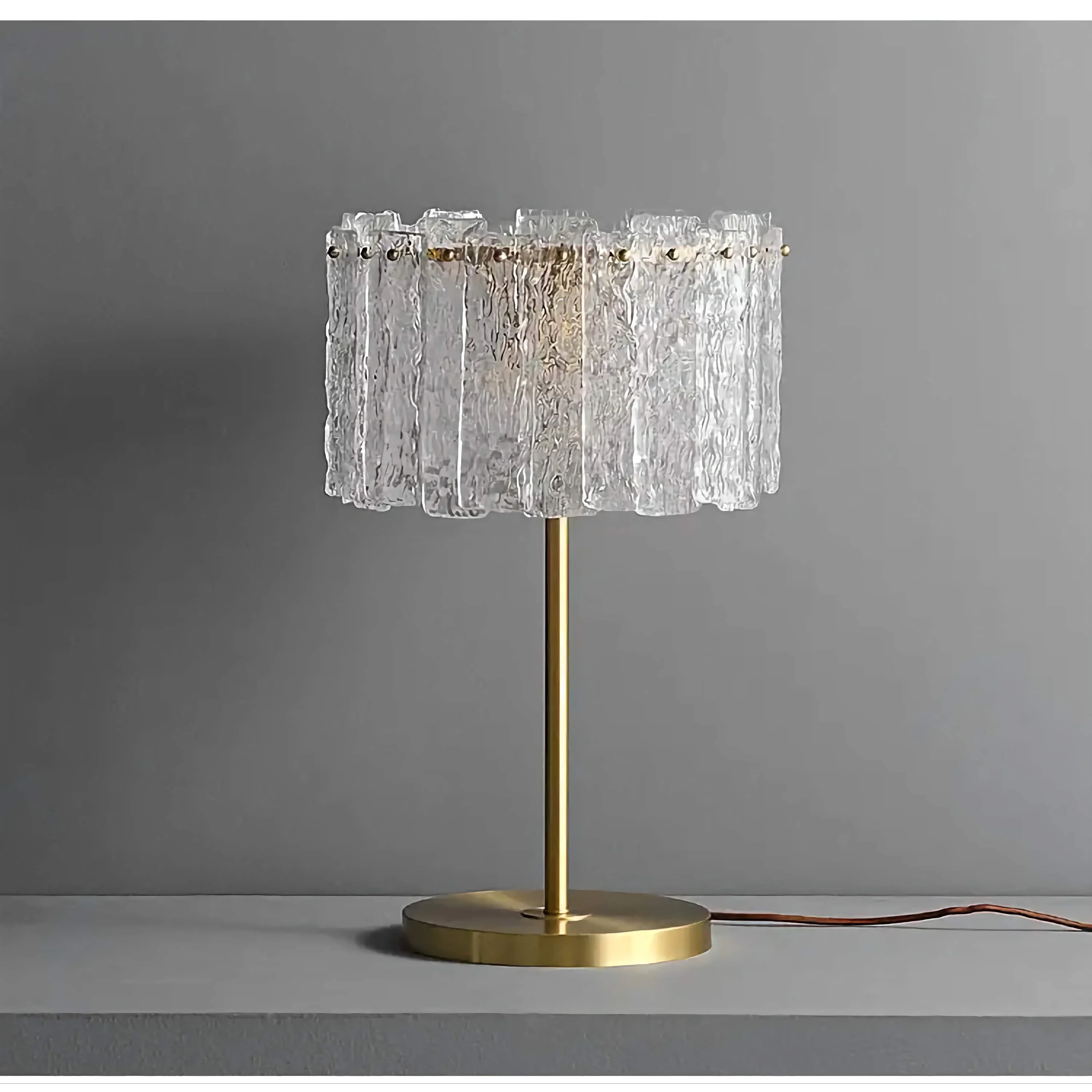 Luxury Glass Table Lamp Brass – Textured Modern Living Room Light Casalolalights Luxury Lamps for Interior Designers