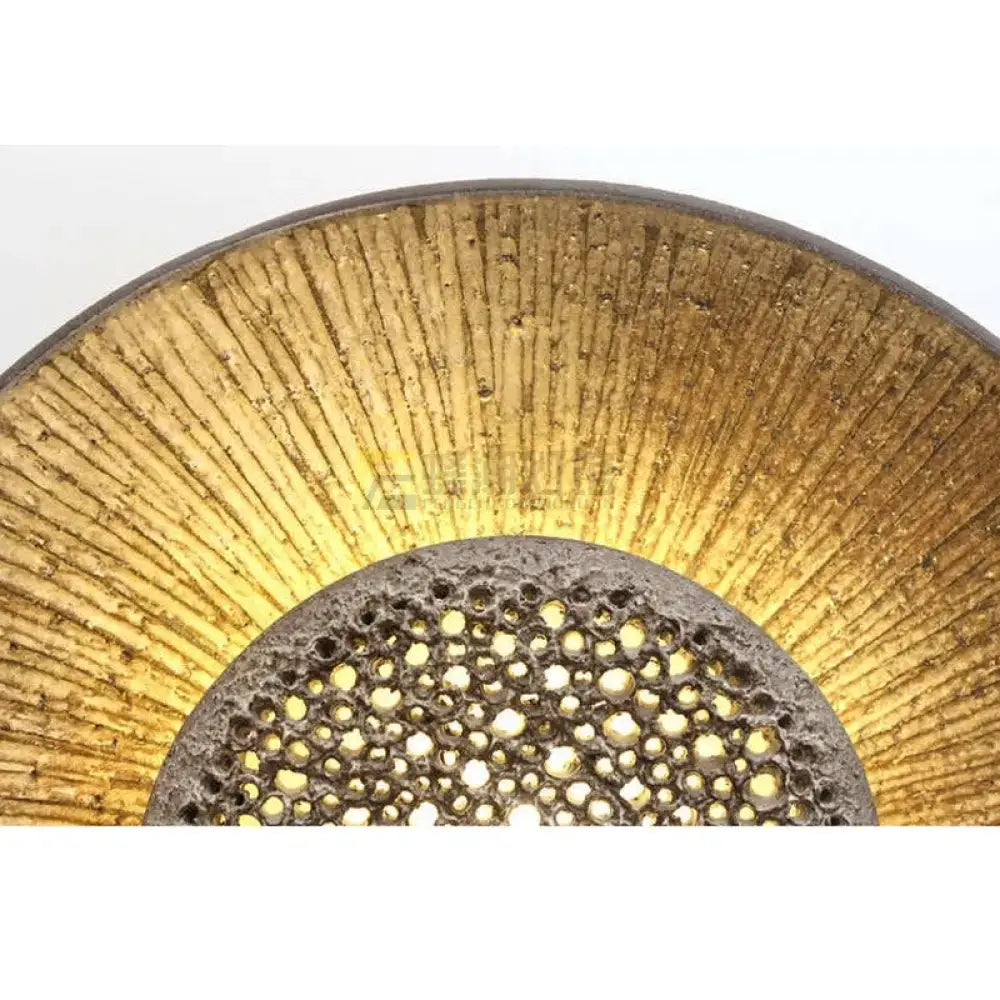 Gold Textured Wall Sconce – Handcrafted for Living Room & Hallway - Sconces