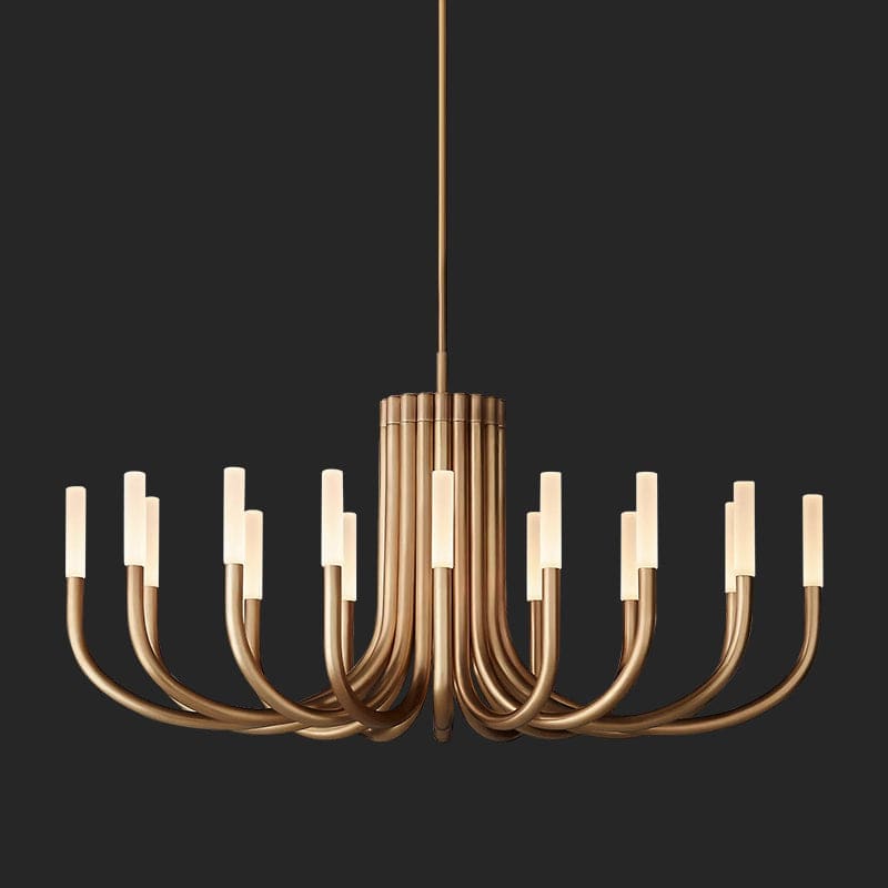 Grand Copper Candelabra Chandelier | Modern 20-light Statement Fixture - Chandeliers