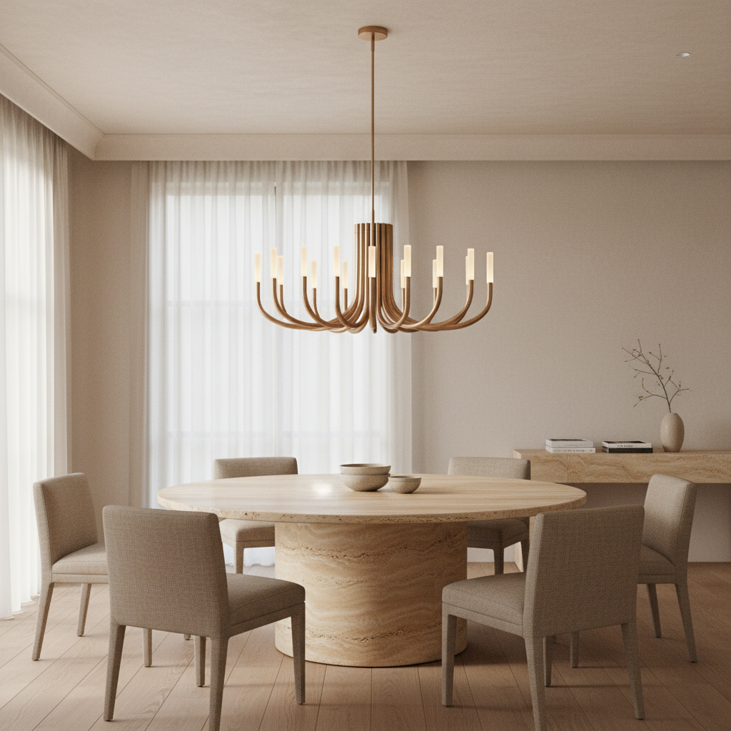 Copper 16-light Chandelier – Large Modern Curved Arm Pendant Casalolalights Luxury Lamps for Interior Designers