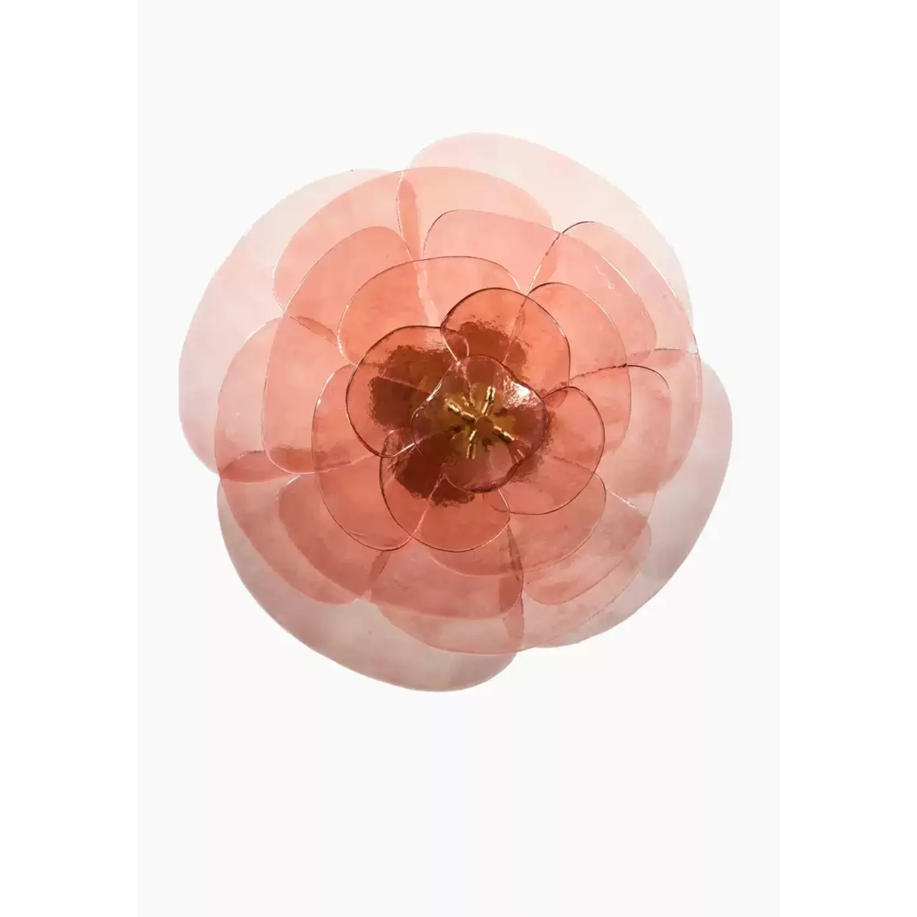 Fiore Green Glass Chandelier | Sculptural Floral Art Deco Pendant | Hand Formed Statement Light for Atrium or Gallery