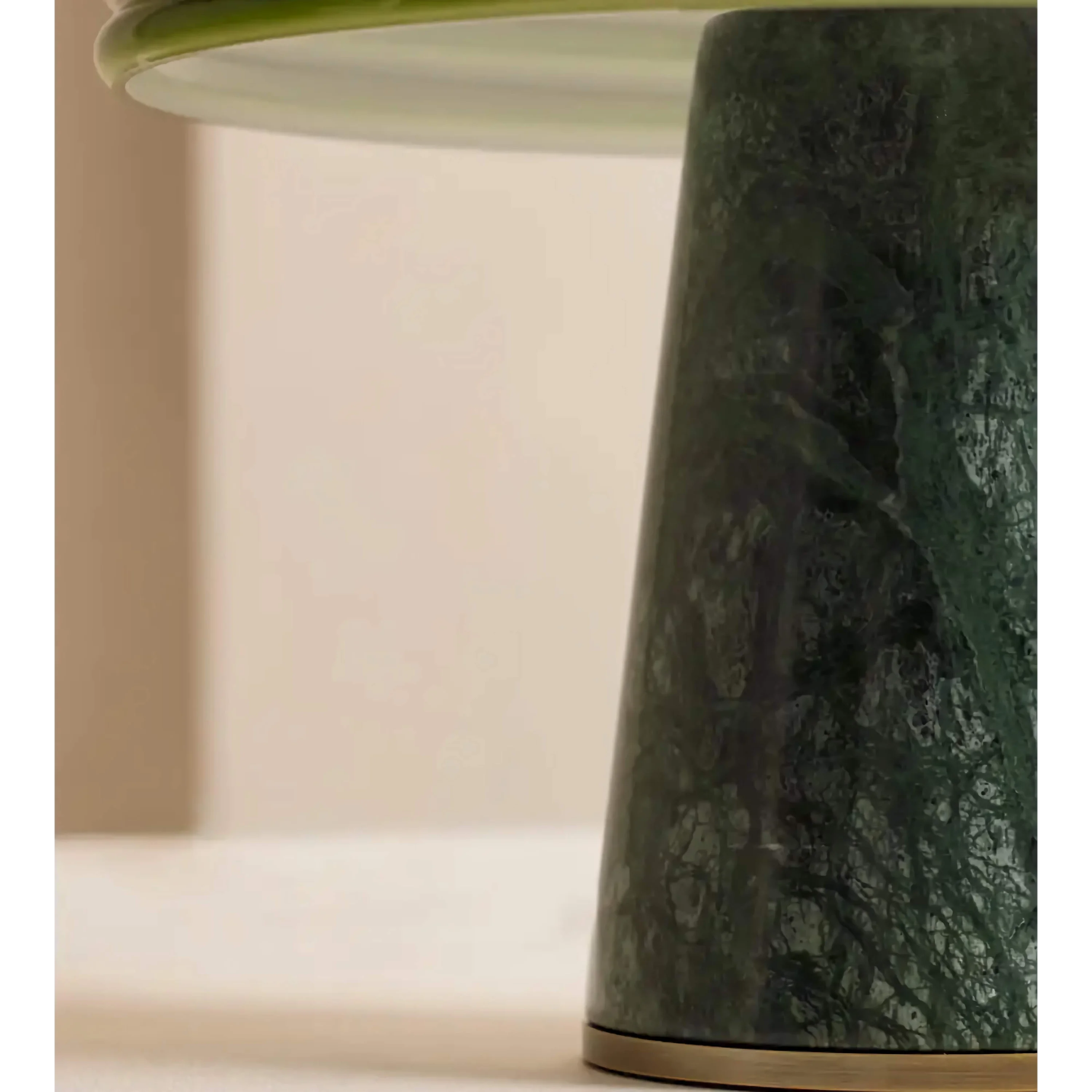 Green Marble Dome Table Lamp | Art Deco Inspired Lighting