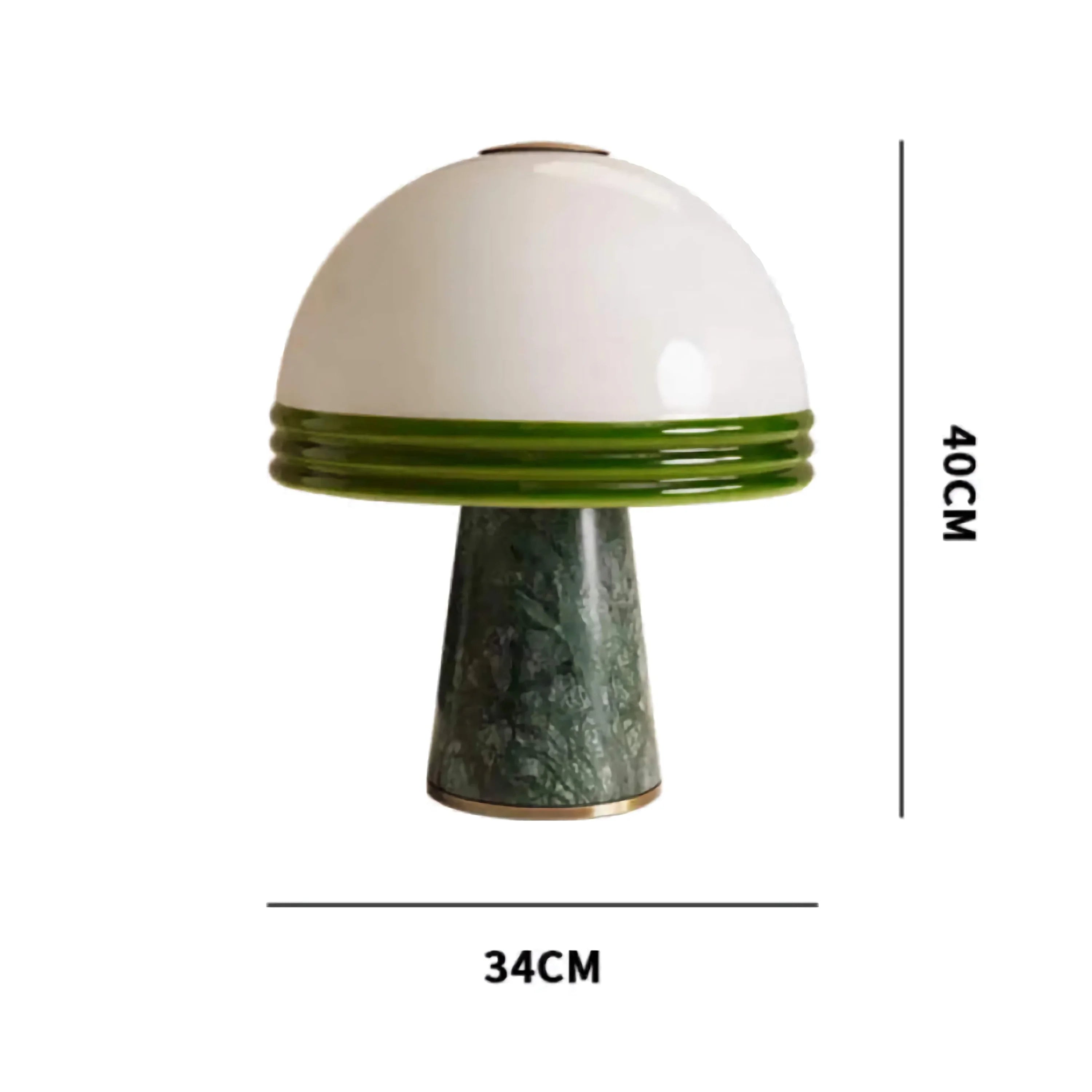 Green Marble Dome Table Lamp | Art Deco Inspired Lighting