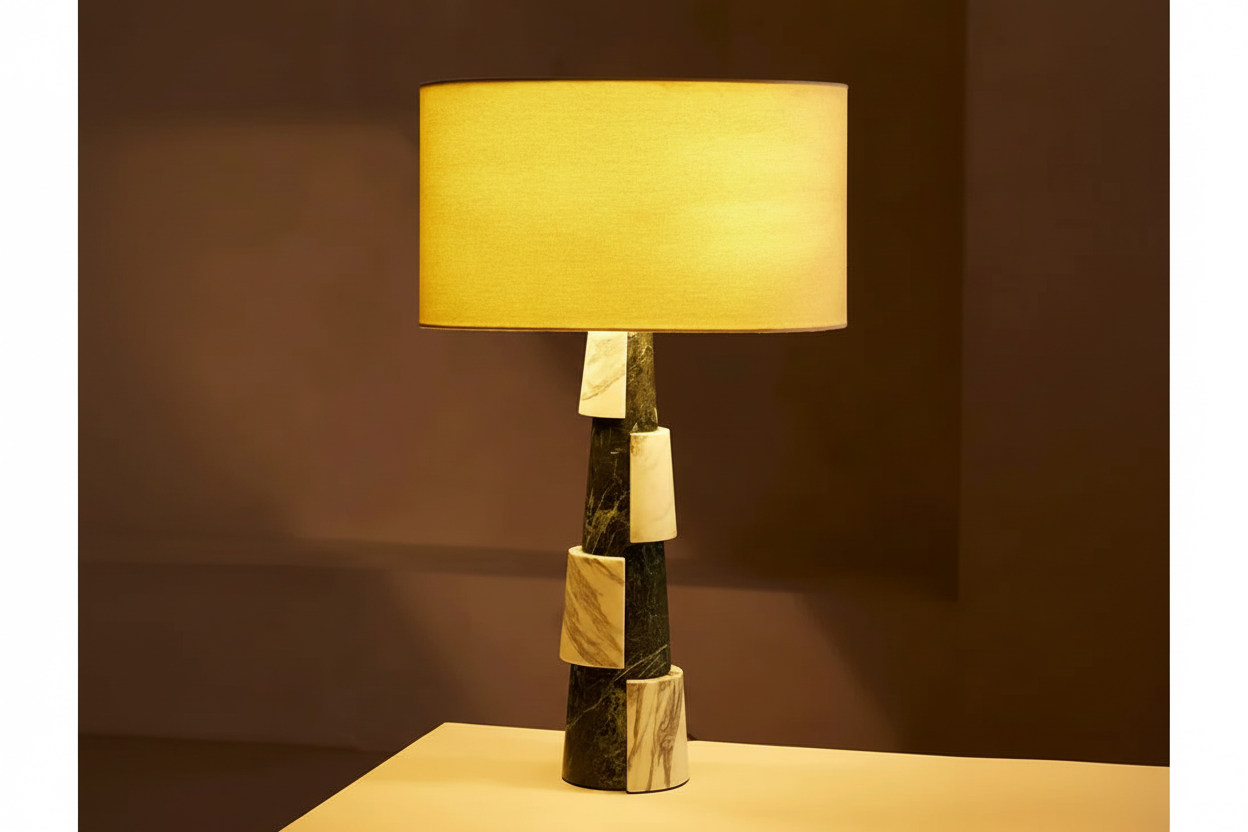 GREEN MARBLE TABLE LAMP | CLHALL7865