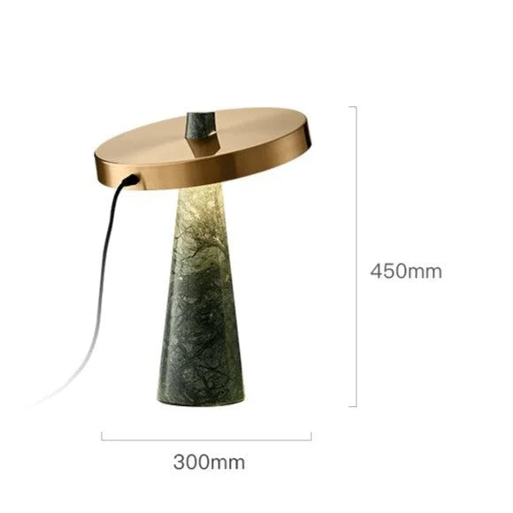 Luxury Table Lamp | Designer Copper Green Marble for Living Room Bedside | Casalola